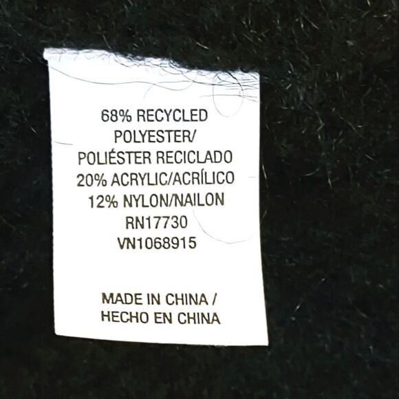 CABLE KNIT BLACK OPEN BACK SWEATER SHAWL WOMEN'S SIZE OSFM - Picture 5 of 5